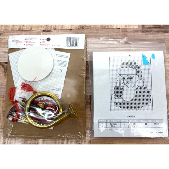 Counted Cross Stitch Christmas Ornament Kit Set - Santa & Noel Designs - Picture 4 of 4